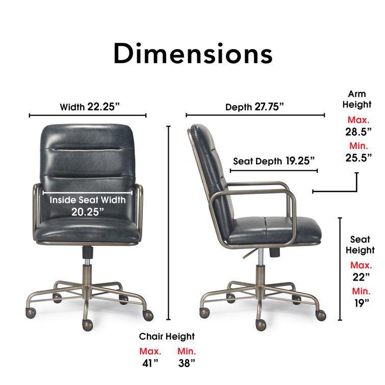 Cream High Back Leather Executive Swivel Office Chair