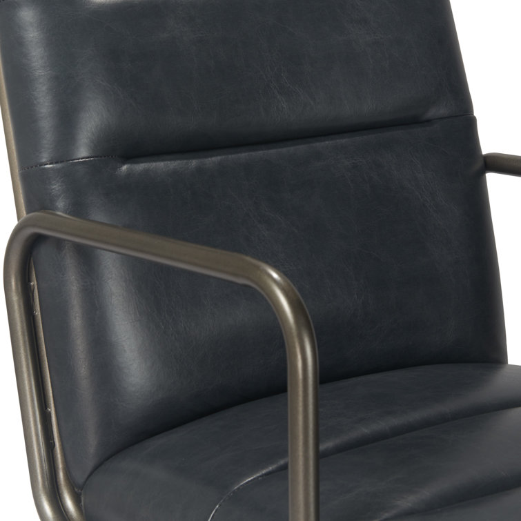 Cream High Back Leather Executive Swivel Office Chair
