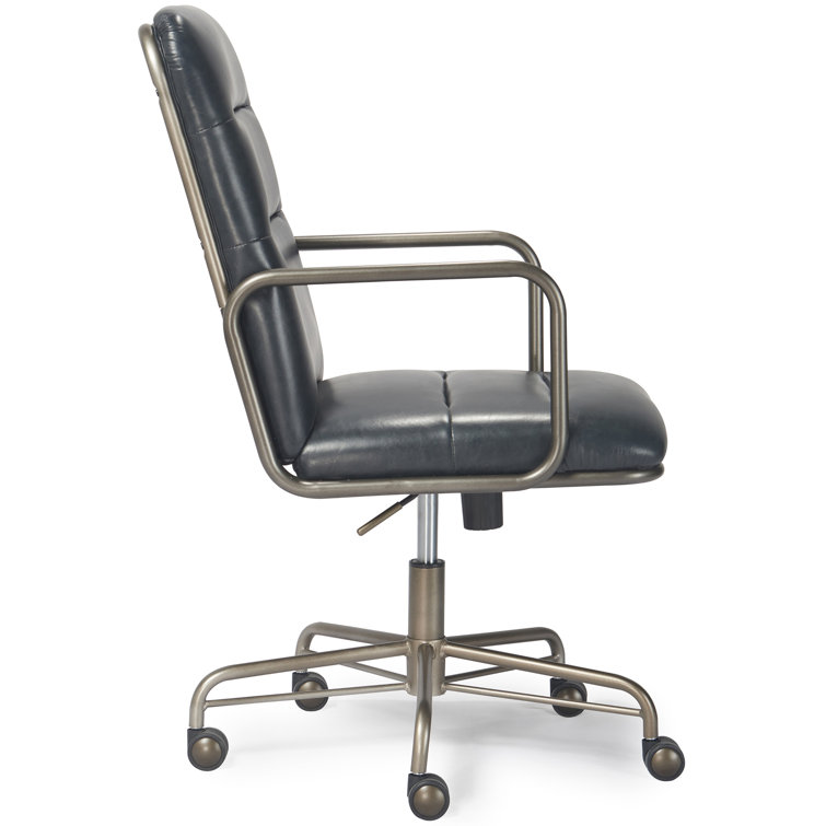 Cream High Back Leather Executive Swivel Office Chair