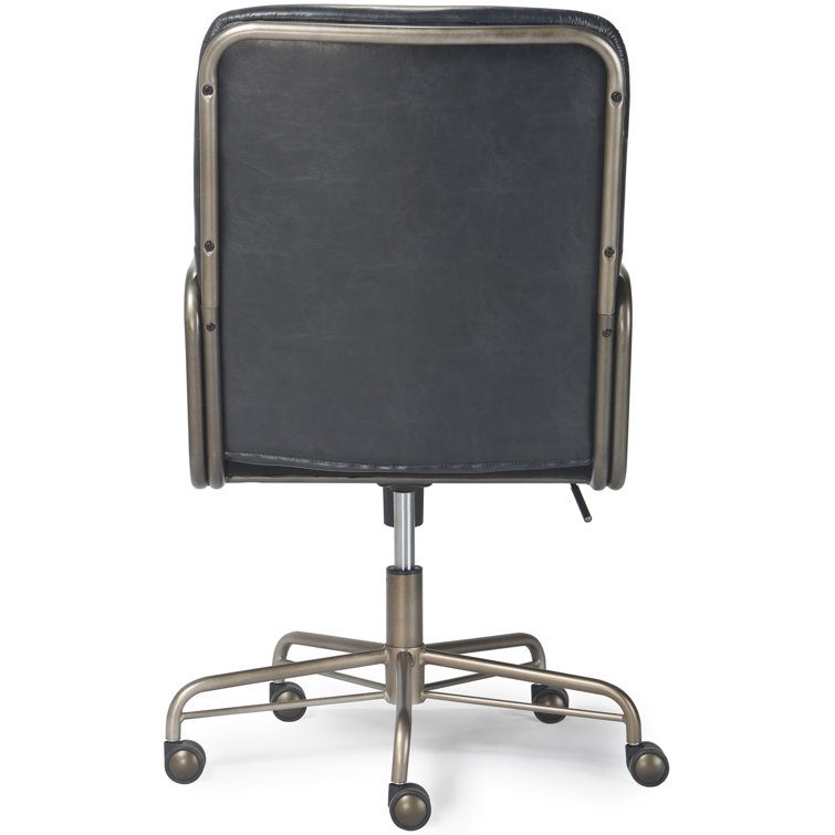 Cream High Back Leather Executive Swivel Office Chair