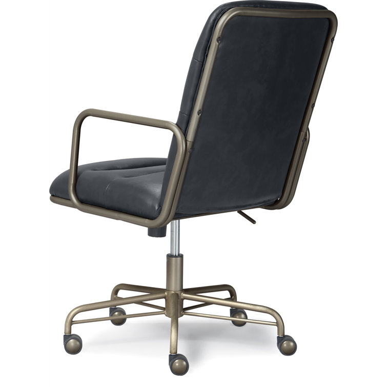 Cream High Back Leather Executive Swivel Office Chair
