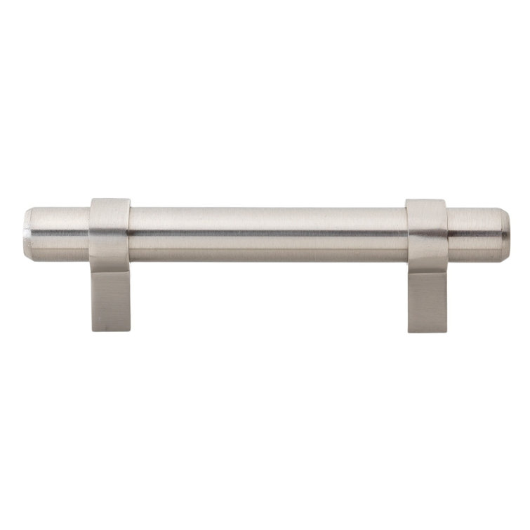 3-Inch Brushed Steel Modern Bar Pull