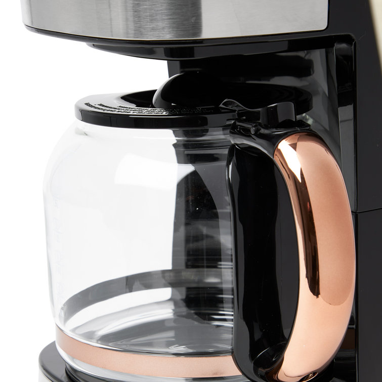 Haden 12-Cup Programmable Steel & Copper Drip Coffee Maker
