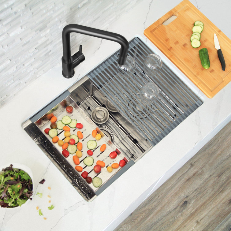 Versa28 Dual Bowl 28" Stainless Steel Undermount Kitchen Workstation
