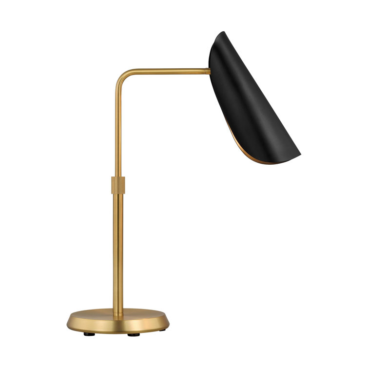 Adjustable Midnight Black and Brass Task Table Lamp