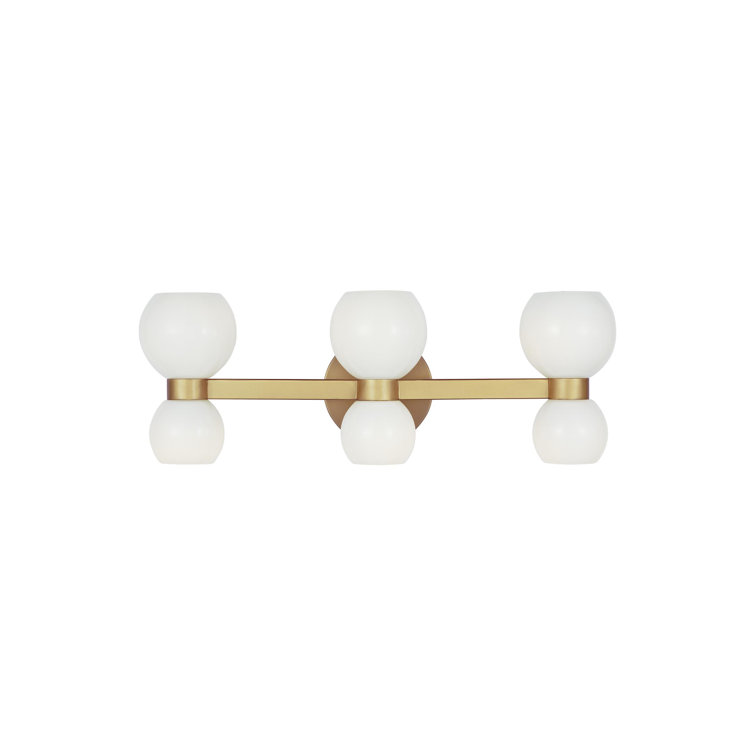 Londyn 8'' Brass Outdoor 6-Light Geometric Vanity Fixture