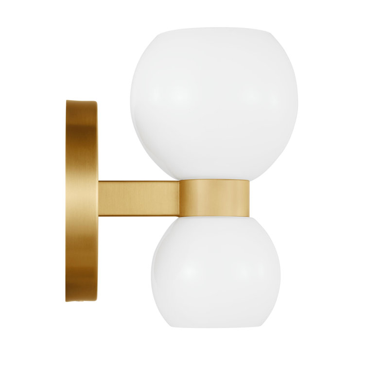Londyn 8" Brass Dimmable Direct Wired Single Wall Sconce