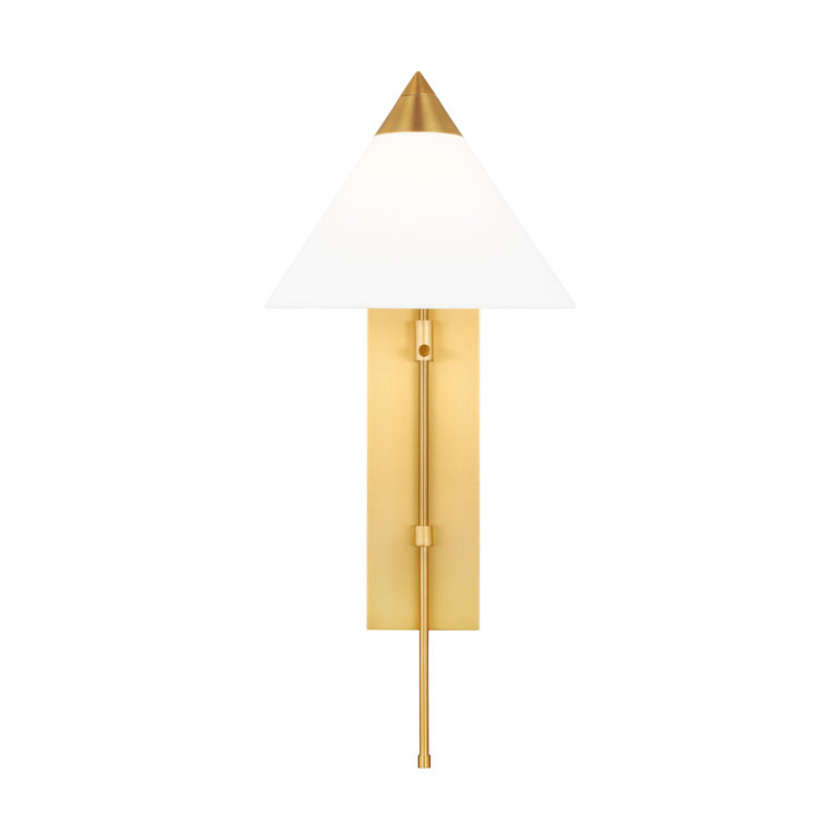 Franklin Burnished Brass Cone-Shaped Dimmable Wall Sconce