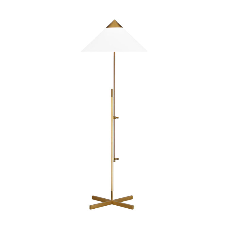 Franklin Adjustable Pharmacy Floor Lamp in Burnished Brass