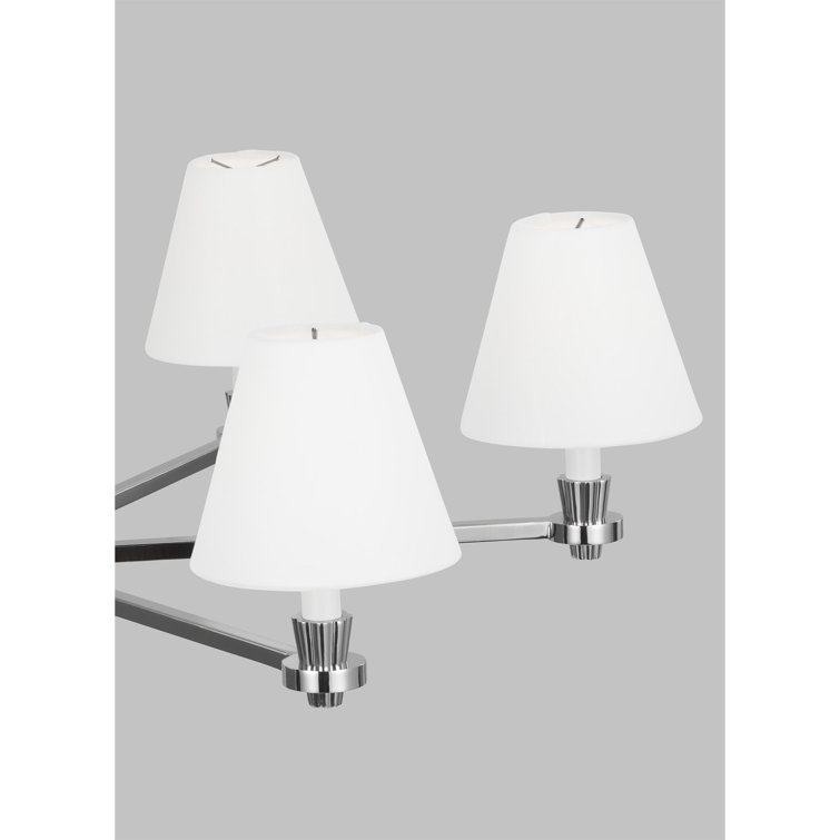 Paisley Empire Polished Nickel 6-Light Modern Chandelier