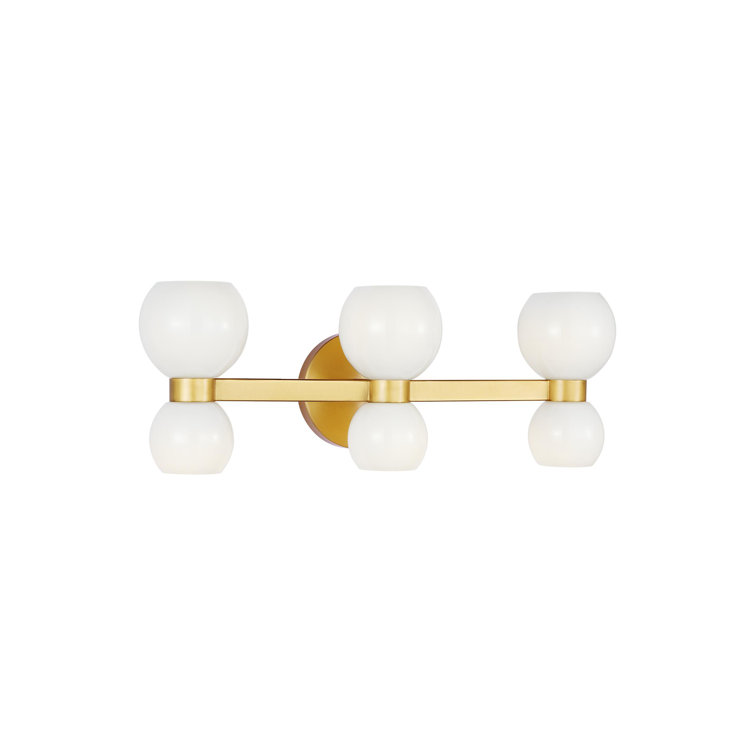 Londyn 8'' Brass Outdoor 6-Light Geometric Vanity Fixture