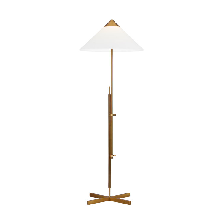Franklin Adjustable Pharmacy Floor Lamp in Burnished Brass