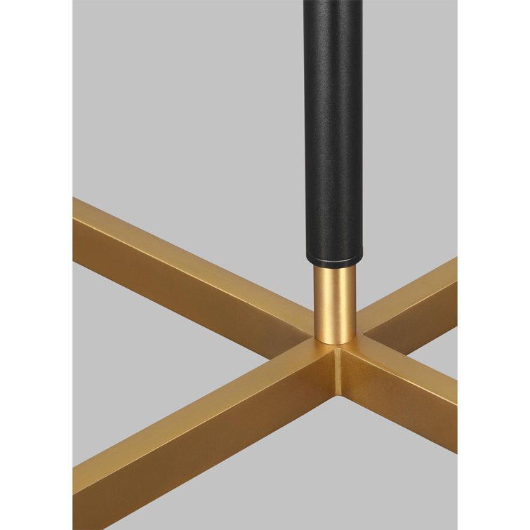 Franklin Adjustable Task Floor Lamp in Burnished Brass and Deep Bronze
