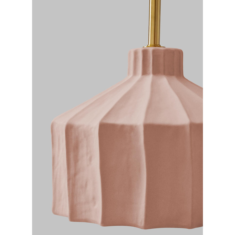 Adjustable Dusty Rose Table Lamp with White Linen Shade