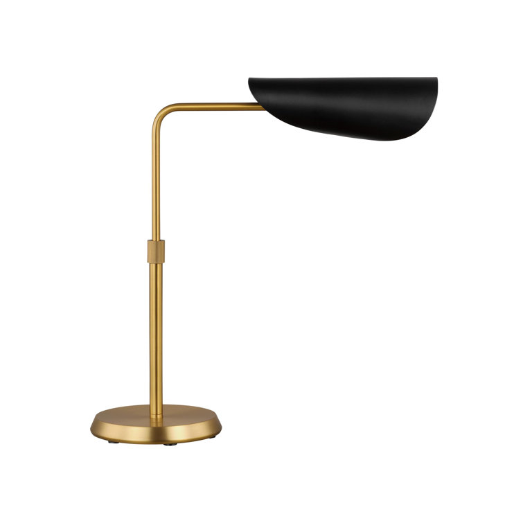 Adjustable Midnight Black and Brass Task Table Lamp