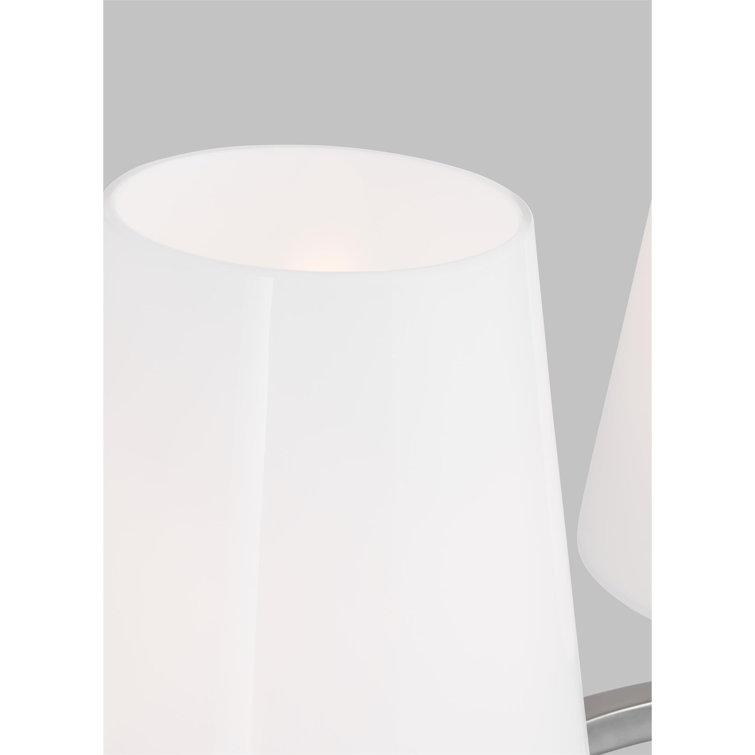 Polished Nickel 3-Light Vanity with Milk White Glass Shades