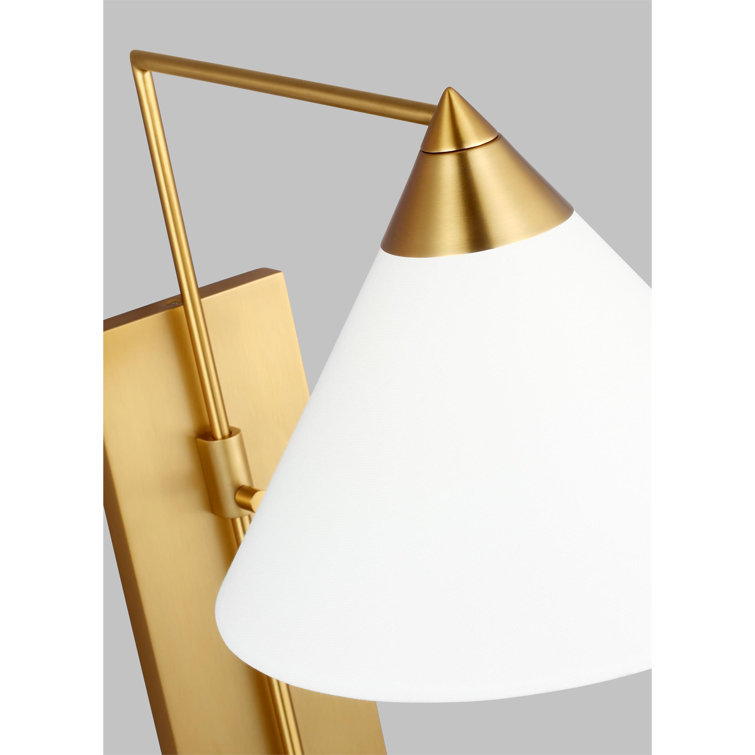 Franklin Burnished Brass Cone-Shaped Dimmable Wall Sconce