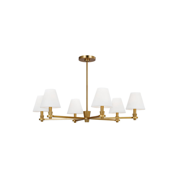 Paisley Burnished Brass 36" Modern Chandelier