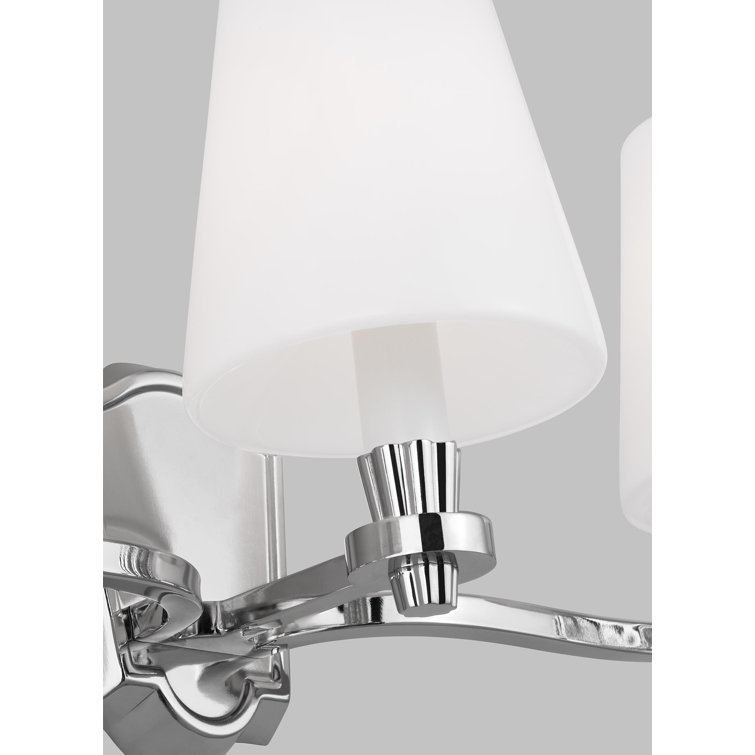 Polished Nickel 3-Light Vanity with Milk White Glass Shades