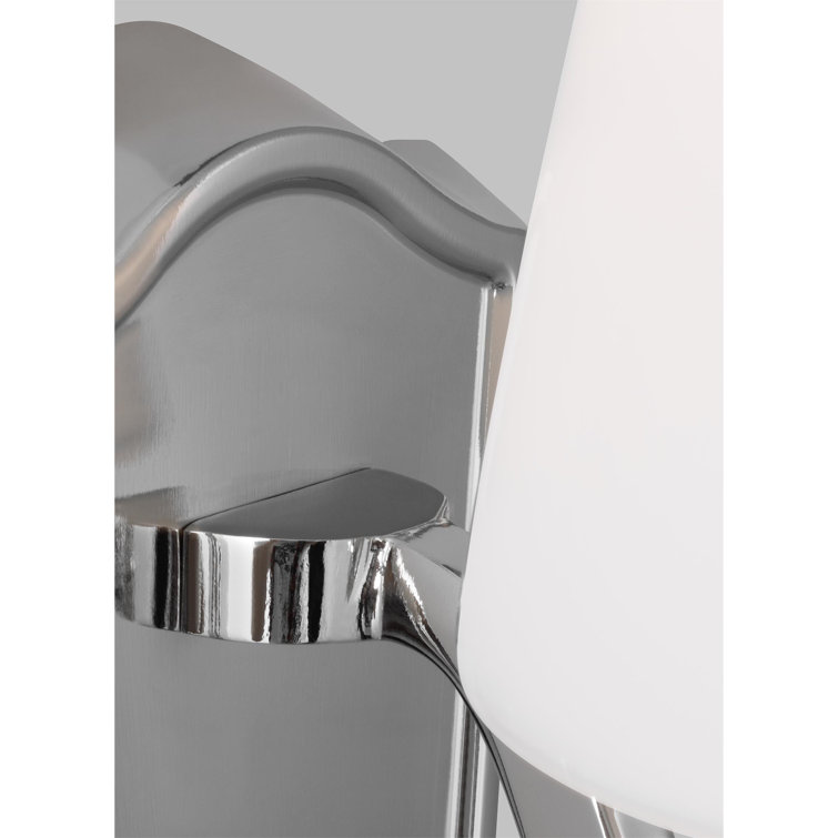 Paisley Polished Nickel Direct Wired 9.75" Vanity Sconce with Linen Shade