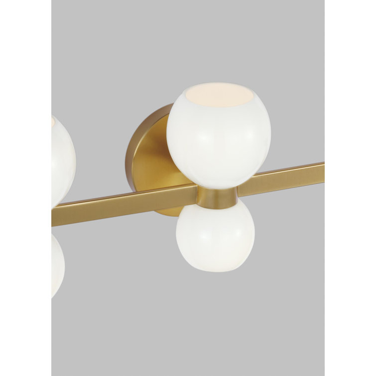 Londyn 8'' Brass Outdoor 6-Light Geometric Vanity Fixture