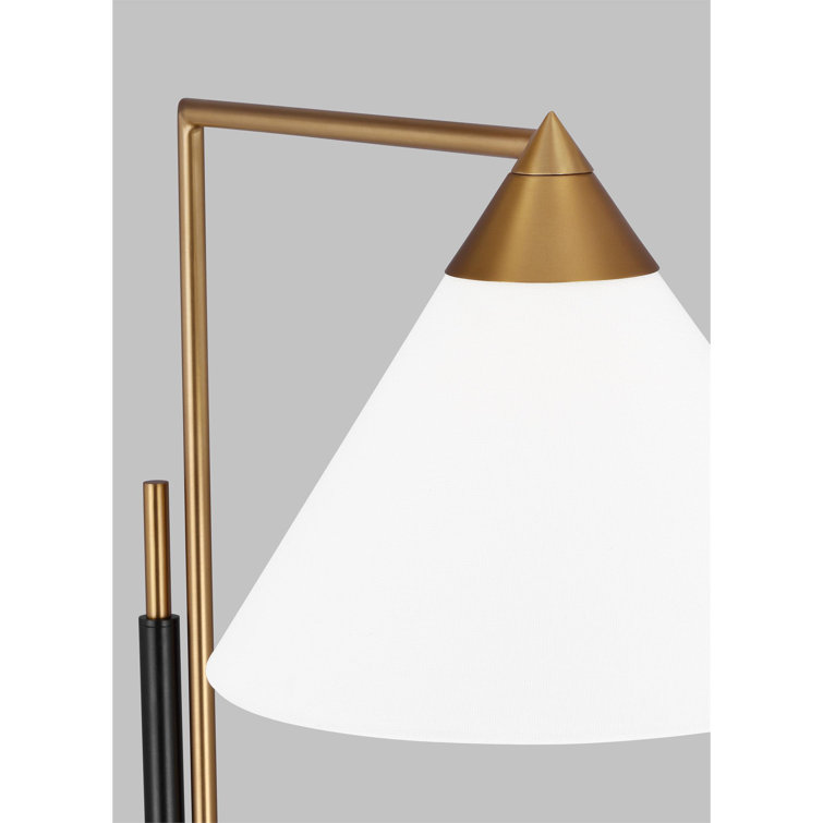 Franklin Adjustable Task Floor Lamp in Burnished Brass and Deep Bronze