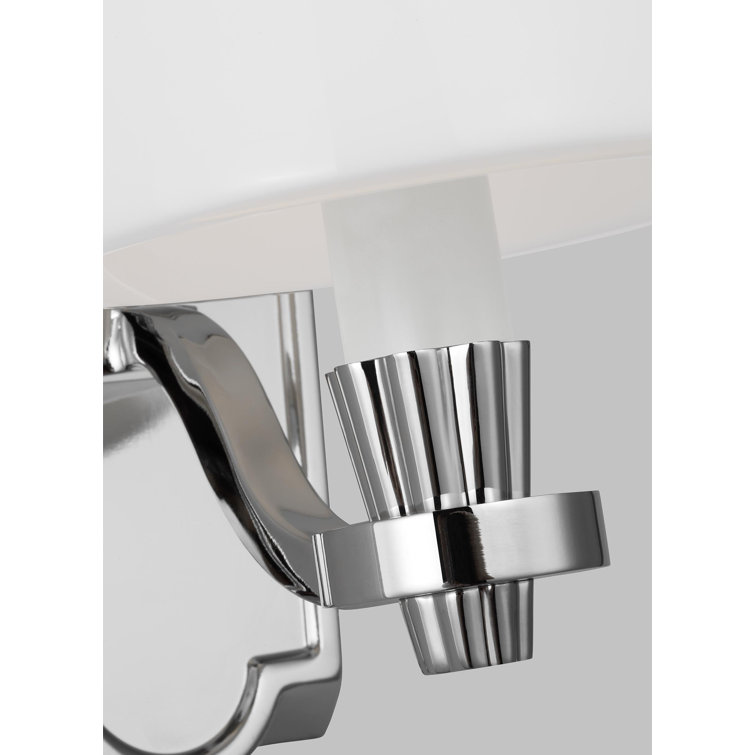 Paisley Polished Nickel Direct Wired 9.75" Vanity Sconce with Linen Shade