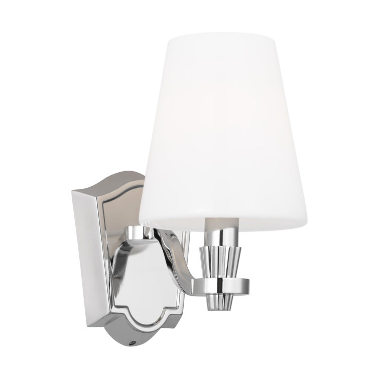 Paisley Polished Nickel Direct Wired 9.75" Vanity Sconce with Linen Shade