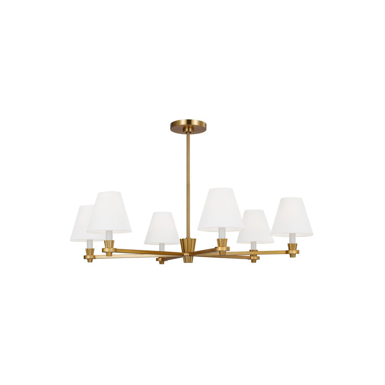 Paisley Burnished Brass 36" Modern Chandelier