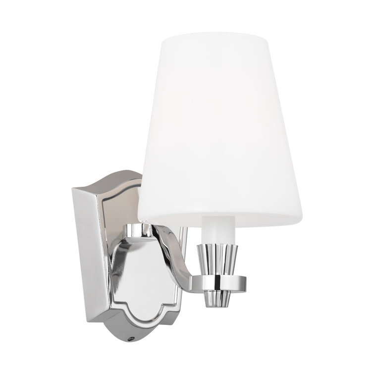 Paisley Polished Nickel Direct Wired 9.75" Vanity Sconce with Linen Shade