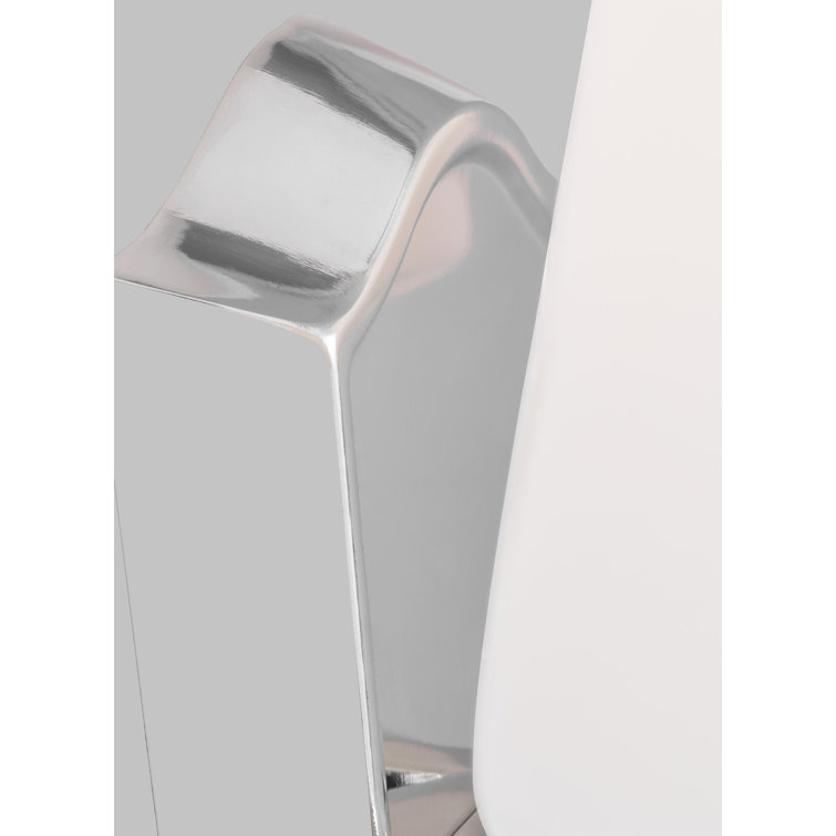 Polished Nickel 2-Light Glass Shade Vanity Fixture