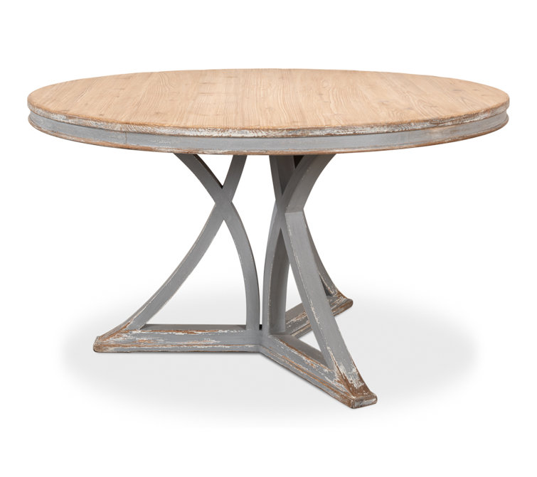 Chateau Gris 54" Reclaimed Wood Round Extendable Dining Table