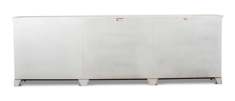 Luciana 112" Distressed White Wood Buffet