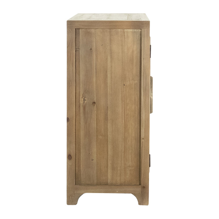 Siah 40'' Natural Pine Wood Sideboard with Adjustable Shelves