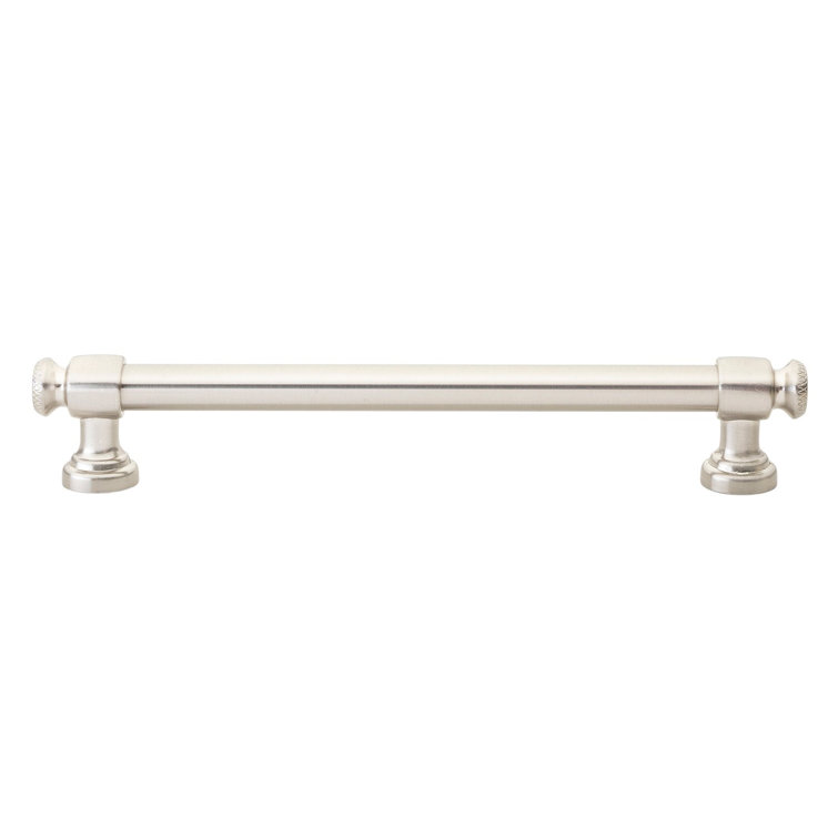 Satin Nickel 6-1/4 Inch Modern Bar Pull with Mounting Hardware