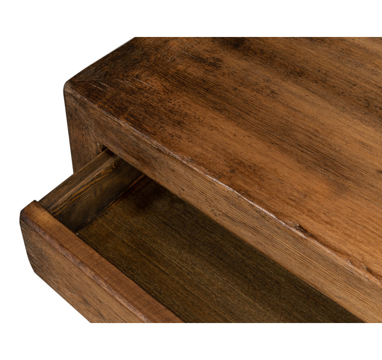Anton 72'' Brown Pine Wood Console Table with Storage