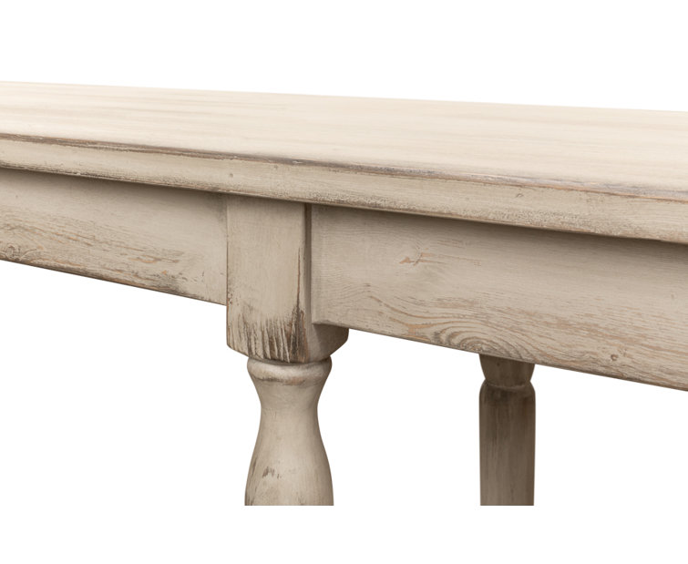 Jensen 95'' Stony Grey Solid Wood Console Table with Storage