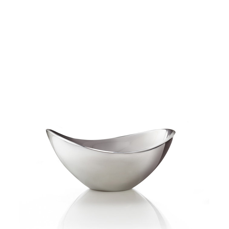 Elegant 9" Metallic Alloy Serving Bowl for Desserts and Appetizers