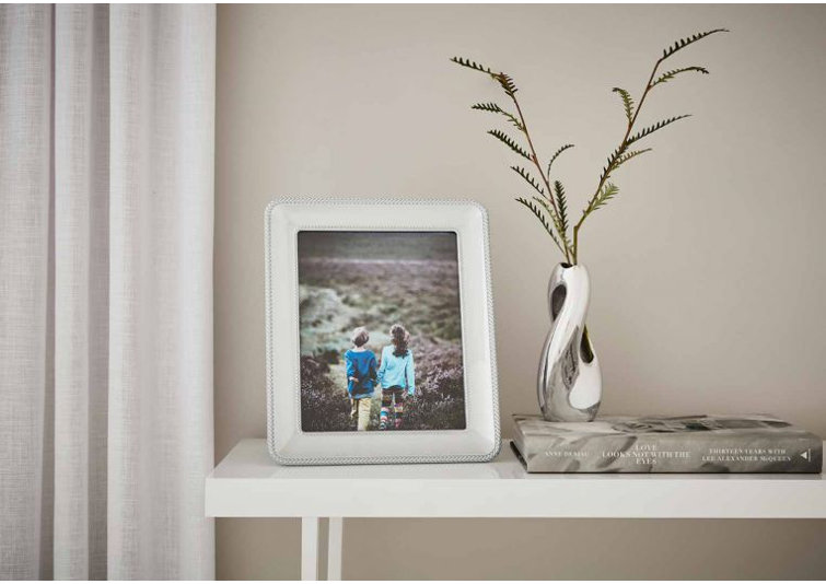 Silver Chrome 5" x 7" Braid Picture Frame