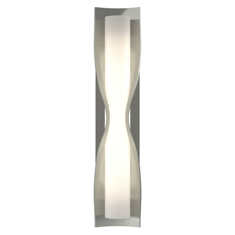 Translucent Bronze 4-Light Wall Sconce with Sleek Opal Shade