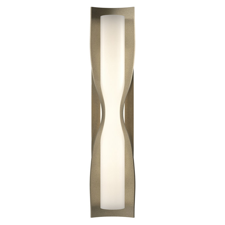 Translucent Bronze 4-Light Wall Sconce with Sleek Opal Shade