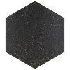 Palazzo Nero Matte Porcelain Hexagon Floor and Wall Tile