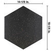 Palazzo Nero Matte Porcelain Hexagon Floor and Wall Tile