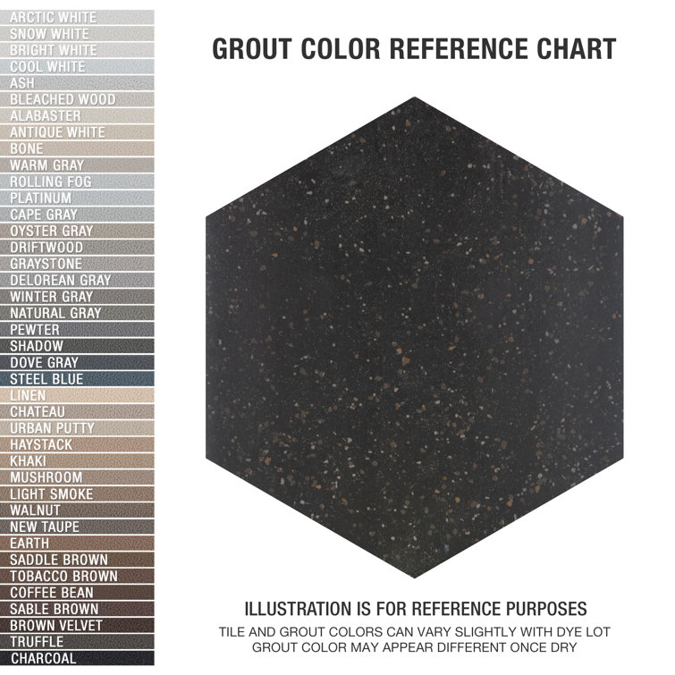 Palazzo Nero Matte Porcelain Hexagon Floor and Wall Tile