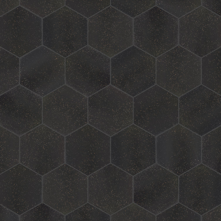 Palazzo Nero Matte Porcelain Hexagon Floor and Wall Tile
