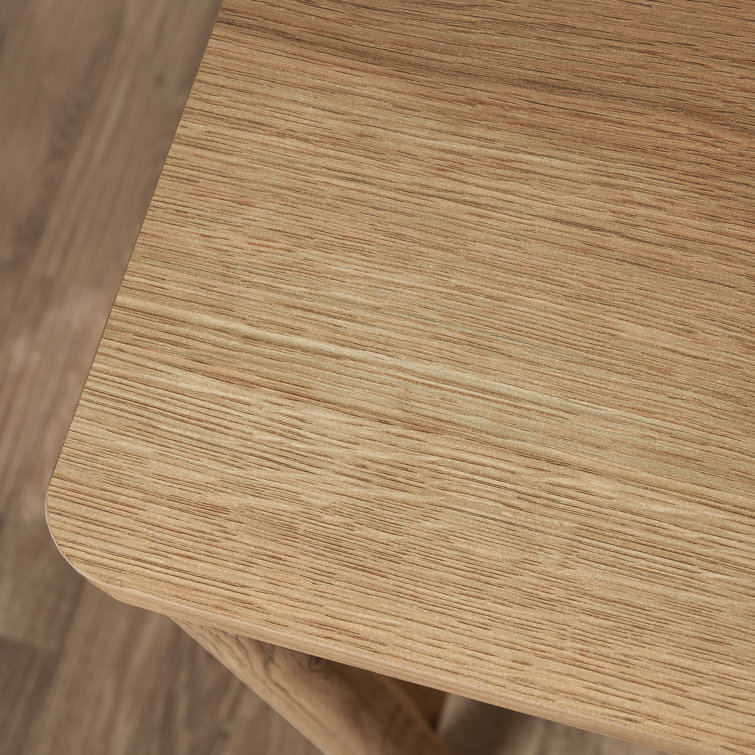 Timber Oak Computer Desk with Drawers and Shelves