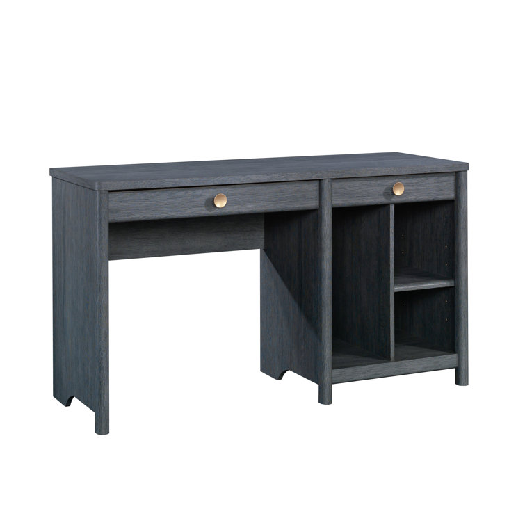 Denim Oak Computer Desk with Drawers and Shelves
