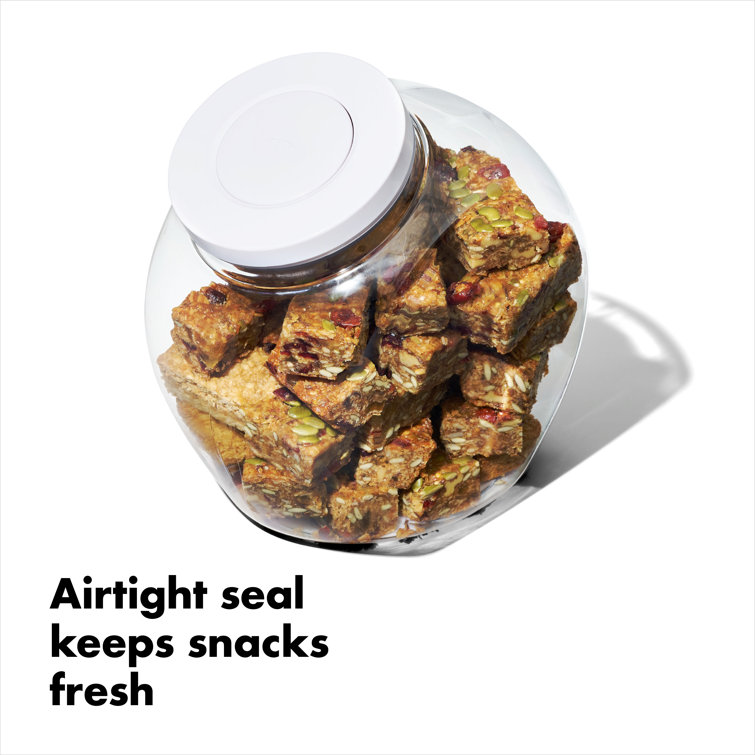 Pop & Seal Large 160 Oz. White Plastic Snack Jar
