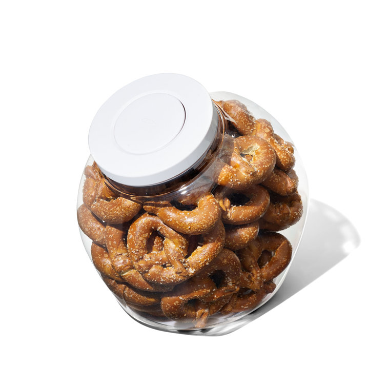 Pop & Seal Large 160 Oz. White Plastic Snack Jar