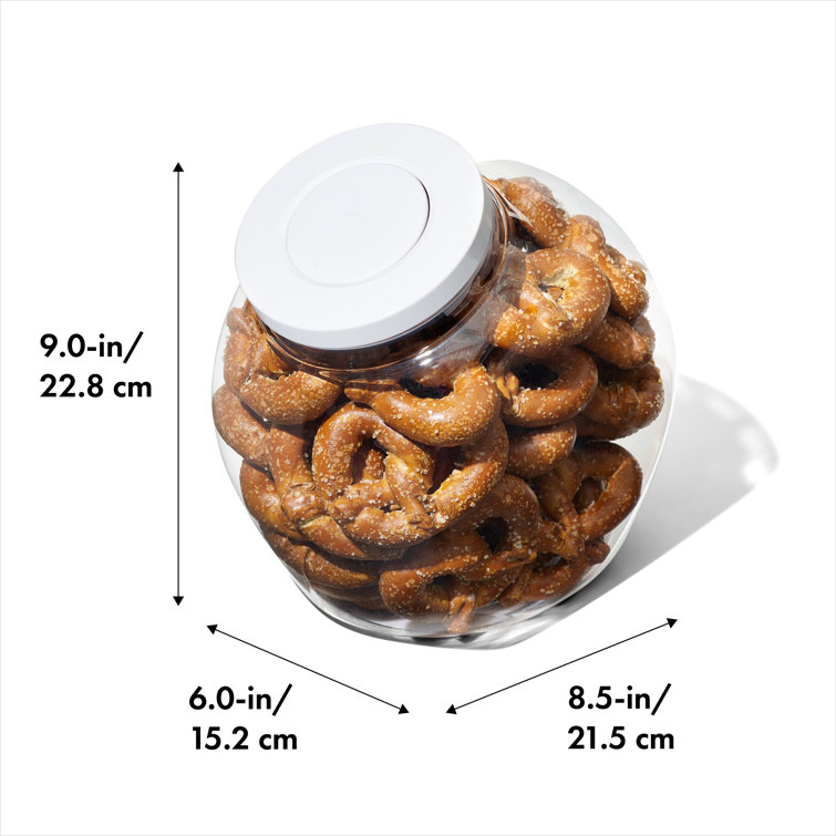 Pop & Seal Large 160 Oz. White Plastic Snack Jar